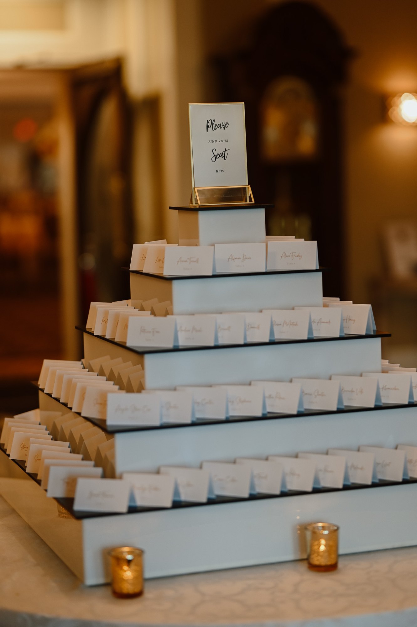 A styled enhancement detail added to a wedding celebration