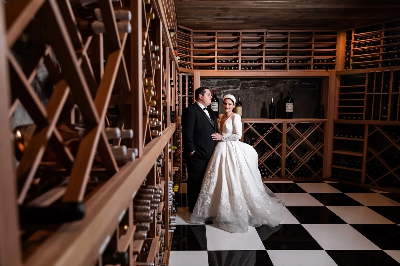 A bride holding an all white bouquet