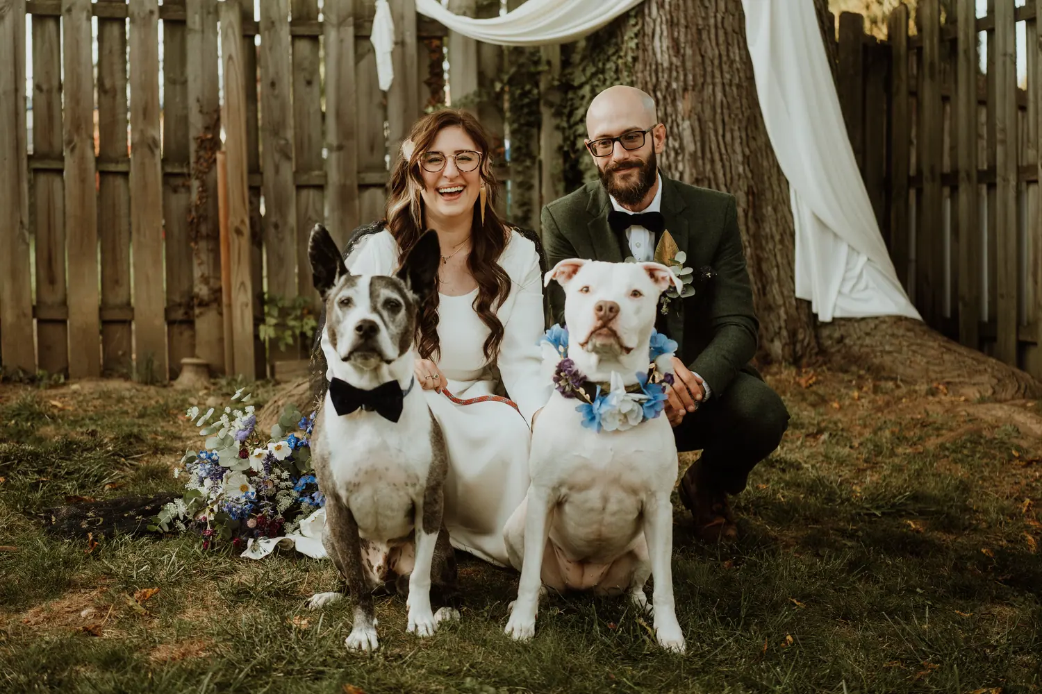 Bridal portrait outdoors