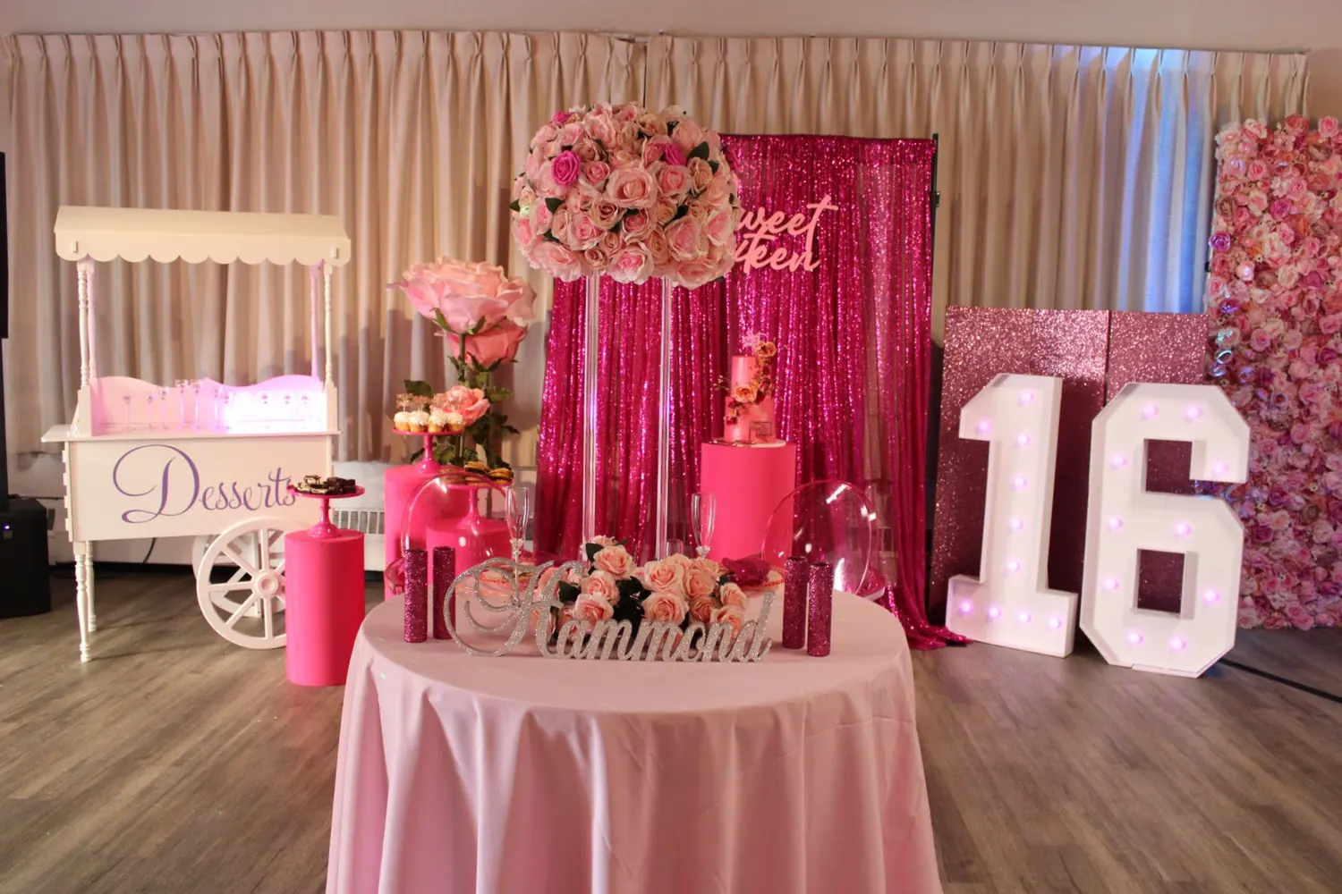 Entrance backdrop